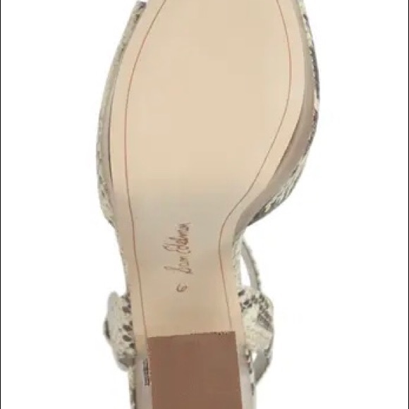 Sam Edelman Embossed Leather Platform Ankle Strap - Picture 4 of 5